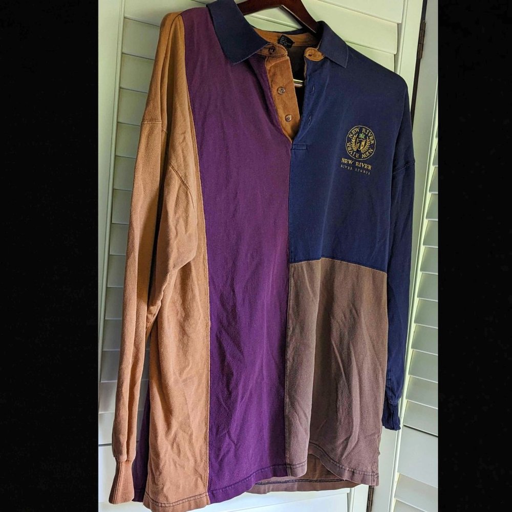 Men's Long Sleeve Polo - New River